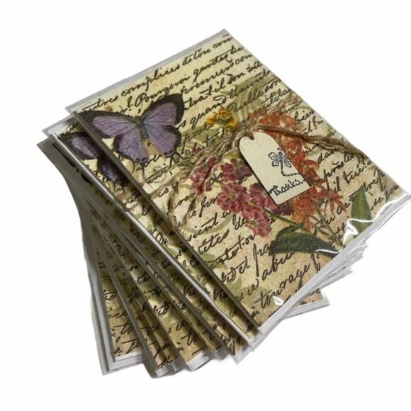 Butterfly Thank You Card Bundle Set of 8 Handmade - Picture 9 of 11